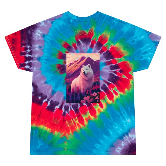Samoyed Nature Tie Dye T Shirts