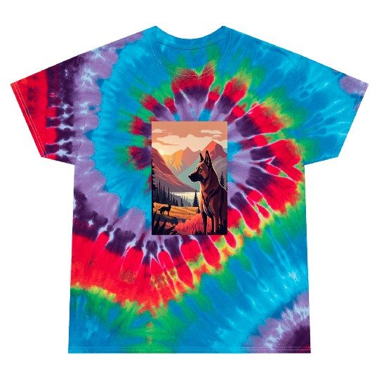 Belgian Malinois Nature Tie Dye T Shirts