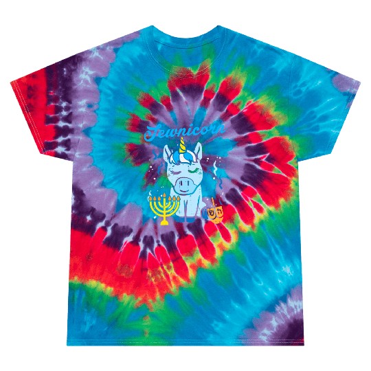 Jewnicorn Jew Unicorn Cute Hanukkah Pajamas Tie Dye T Shirts