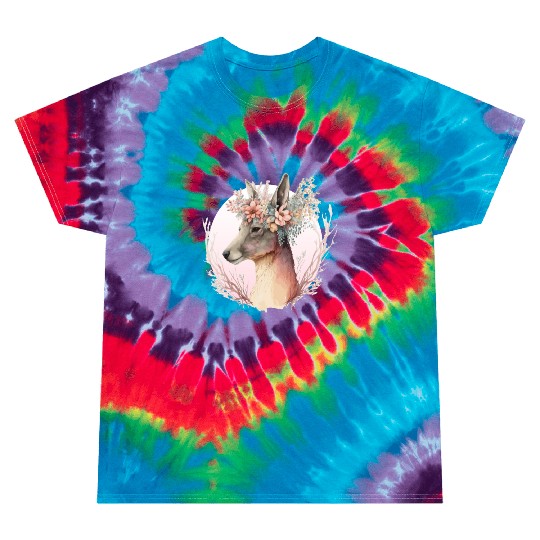 Watercolor Kangaroo Flower Crown Australian Animal Tie Dye T Shirts