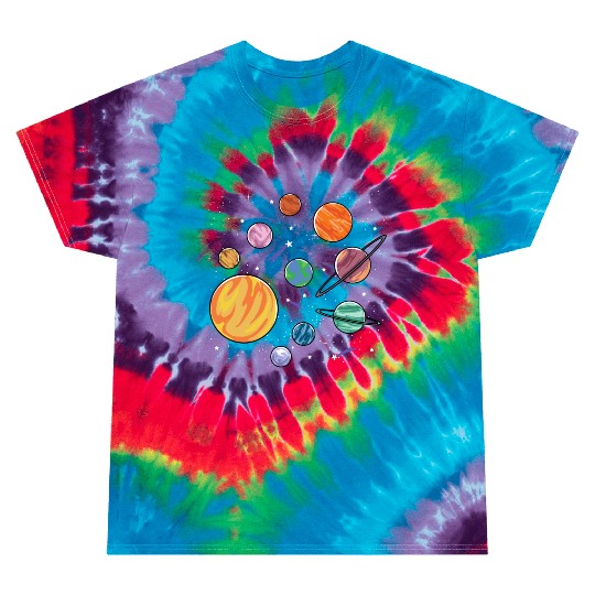 Solar System Planets Science Space Boys Girls Tie Dye T Shirts