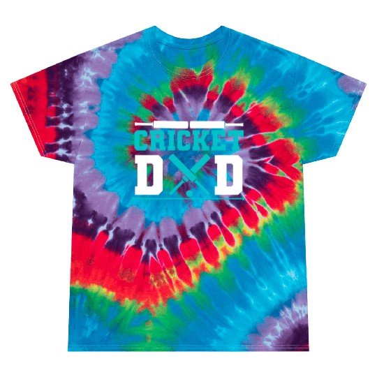 Cool Cricket Dad For Cricket Sports Lover Tie Dye T Shirts