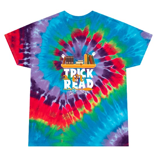 Librarian Trick or Read Halloween Witch Librarian Tie Dye T Shirts