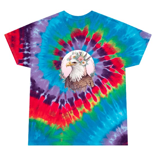 Birds Of Prey Bald Eagle Flower Crown Floral Birdi Tie Dye T Shirts