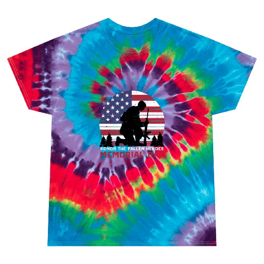 Honor The Fallen Heroes Memorial Day Us Flag Tie Dye T Shirts