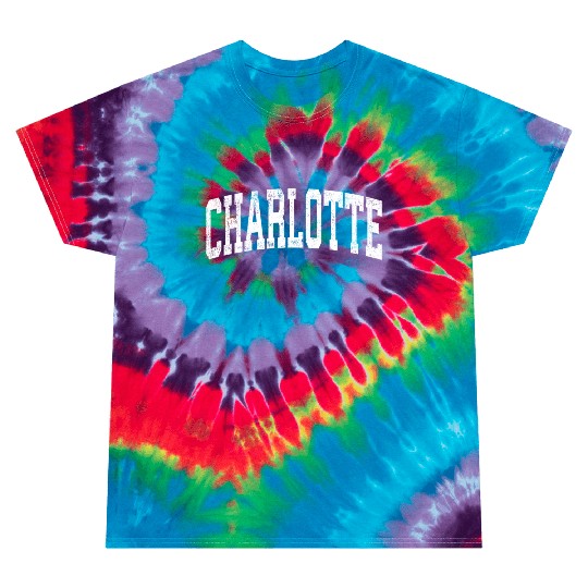 Charlotte North Carolina Nc Athletic Sports Tie Dye T Shirts