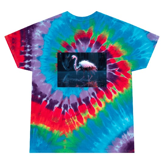 Neon Bird of Paradise Tie Dye T Shirts