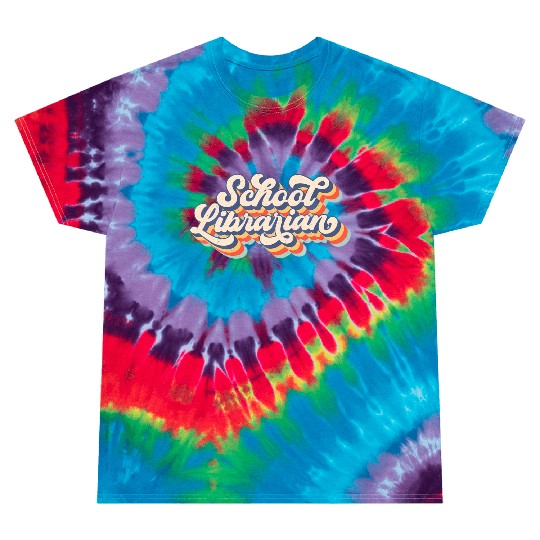 Vintage School Librarian Teacher Squad Back To Sch Tie Dye T Shirts