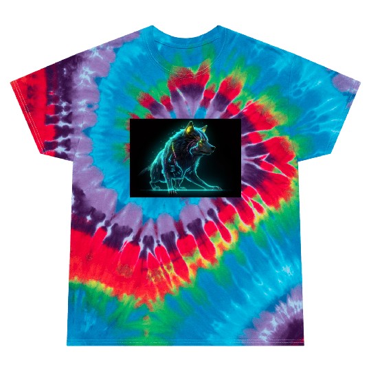 Neon Moon Wolf Tie Dye T Shirts
