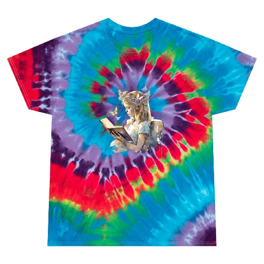 Cute Fairy Girl Librarian Cottagecore Butterfly Bo Tie Dye T Shirts