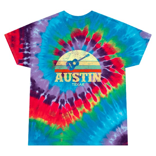 Austin Texas Guitar Lone Star State Tie Dye T Shirts