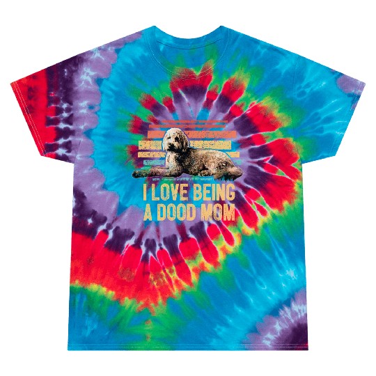 I Love Being A Doodle Mom Retro Goldendoodle Dog Tie Dye T Shirts