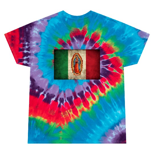 Our Lady Virgen De Guadalupe Mecan Flag Tie Dye T Shirts
