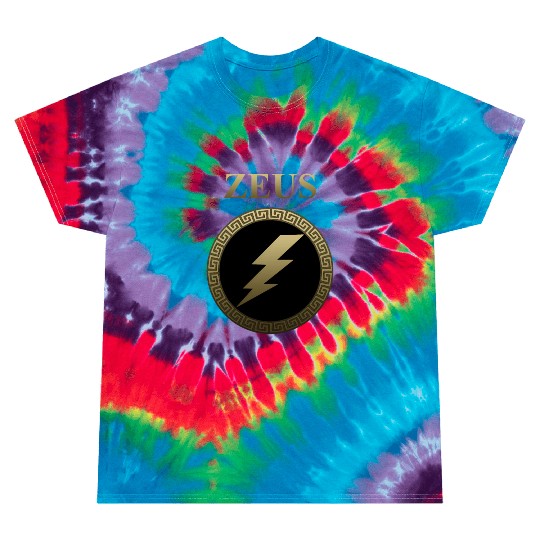 Zeus Ancient Greek God Thunderbolt Tie Dye T Shirts