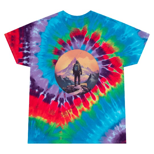 Mountain Hiking Sunset Tie Dye T Shirts