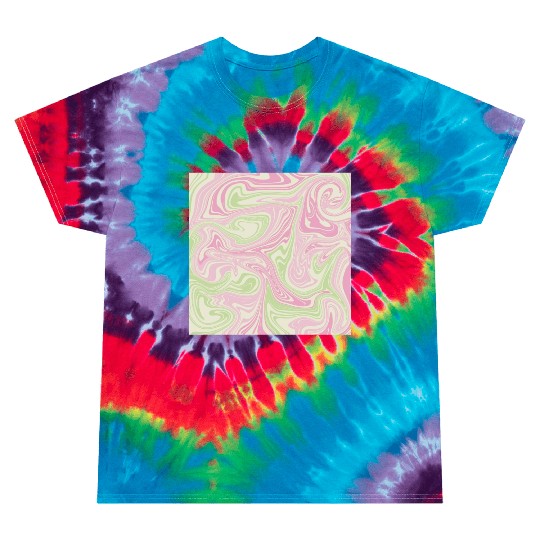 Psychedelic Swirl Green Pink Pattern Tie Dye T Shirts