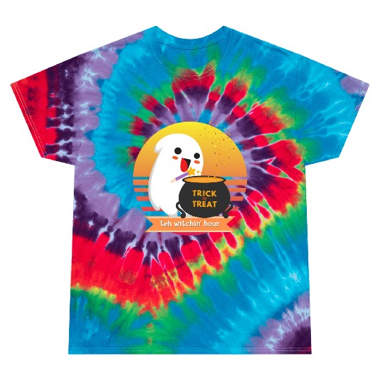 Halloween Cute Ghost Witching Hour Trick Or Treat Tie Dye T Shirts
