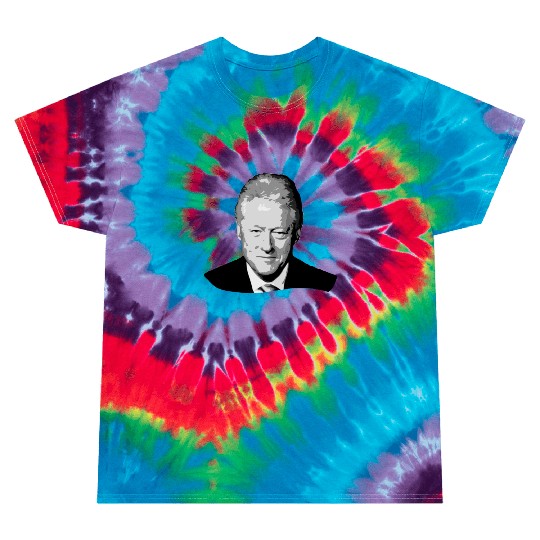 Bill Clinton Grayscale Pop Art Tie Dye T Shirts