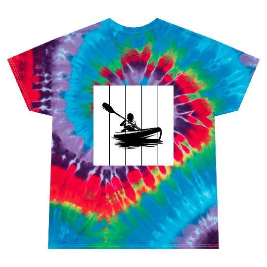 Man in a kayak boat rafting down a river Tie Dye T Shirts