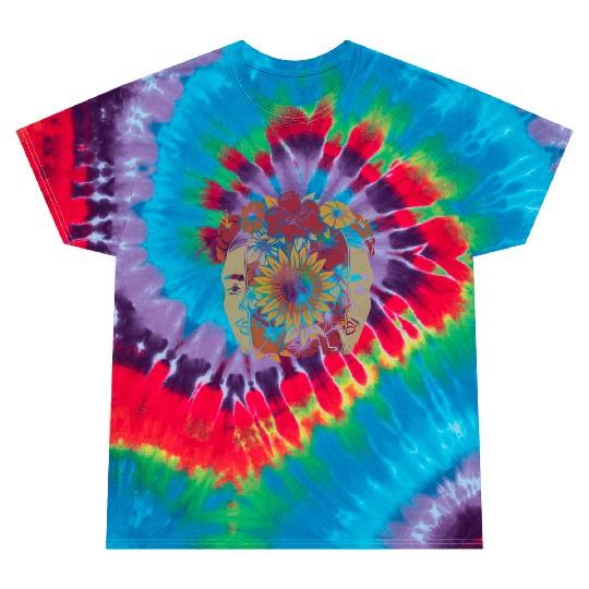Frida Kahlo Head Flowers Tie Dye T Shirts