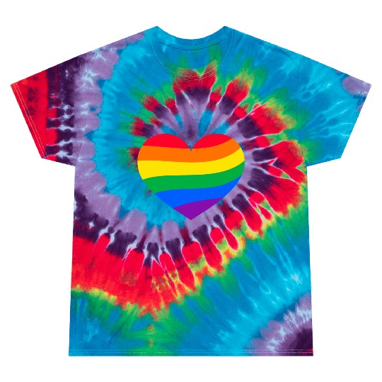 lgbt Gay Pride Rainbow Heart Tie Dye T Shirts