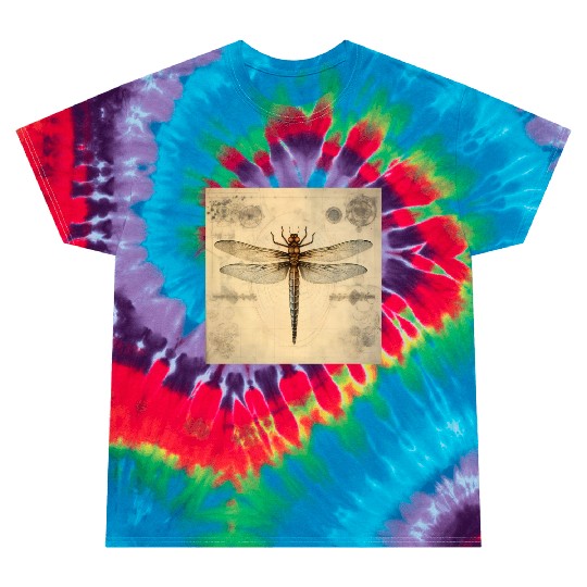 A diagrammatic drawing of a dragonfly Tie Dye T Shirts