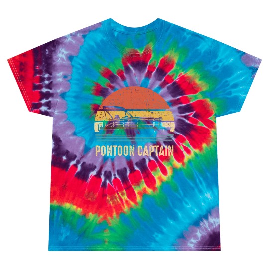 Vintage Pontoon Captain Tie Dye T Shirts Pontoon Boat Captain