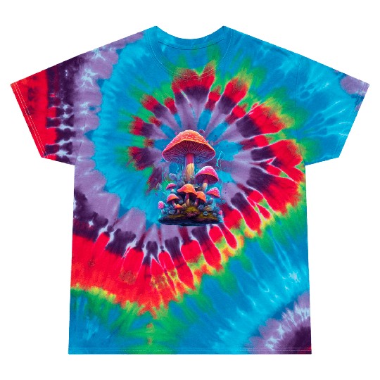 Trippy Neon Mushrooms 300 7 PRINT Tie Dye T Shirts