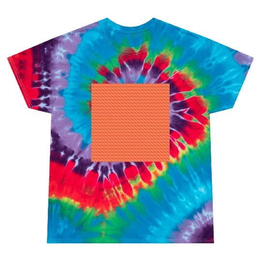 Retro Orange Geometric Pattern Tie Dye T Shirts
