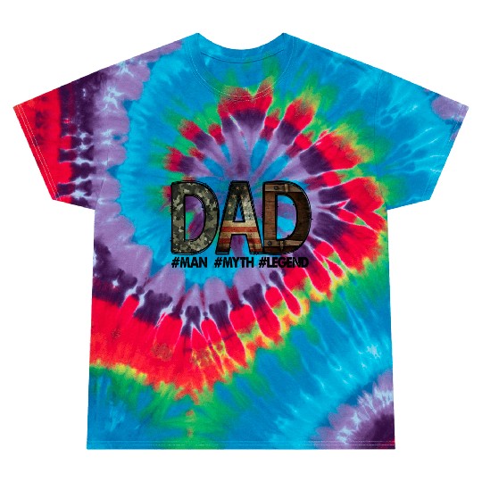 Dad Man Myth Legend Father Typography Tie Dye T Shirts