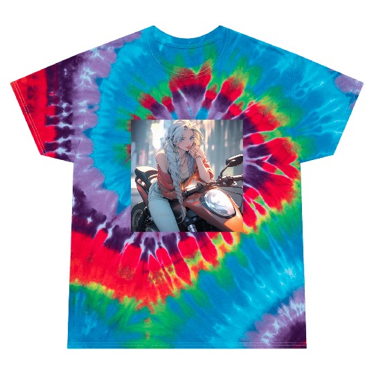 Cool Biker Chick Tie Dye T Shirts