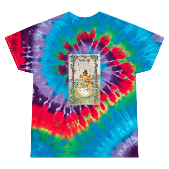 Vintage Easter Card Tie Dye T Shirts