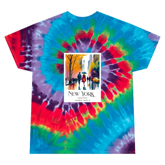 Couple walking in the streets of New York City Tie Dye T Shirts