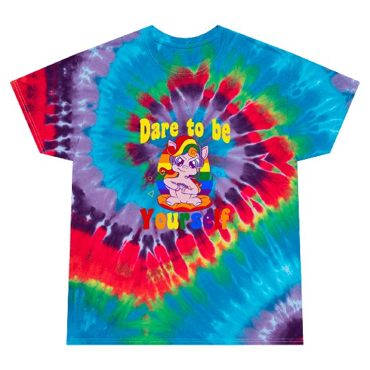 Dare to be Gaymer Lesbian Girl Gamer gift Tie Dye T Shirts