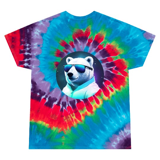 Cool polar bear with sunglasses Tie Dye T Shirts