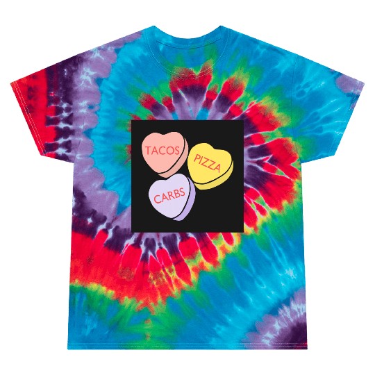 FRONTARTFunny Conversation Hearts Candy Tie Dye T Shirts