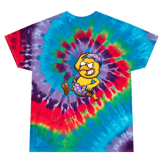 Running Little Chick In An Easter Egg Tie Dye T Shirts