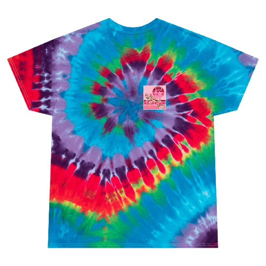 Cherry Blossom Tie Dye T Shirts, Sakura Flowers Kanji Pocket
