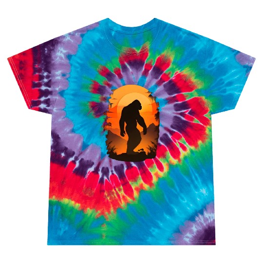 A Sasquatch Silhouette In The North Tie Dye T Shirts