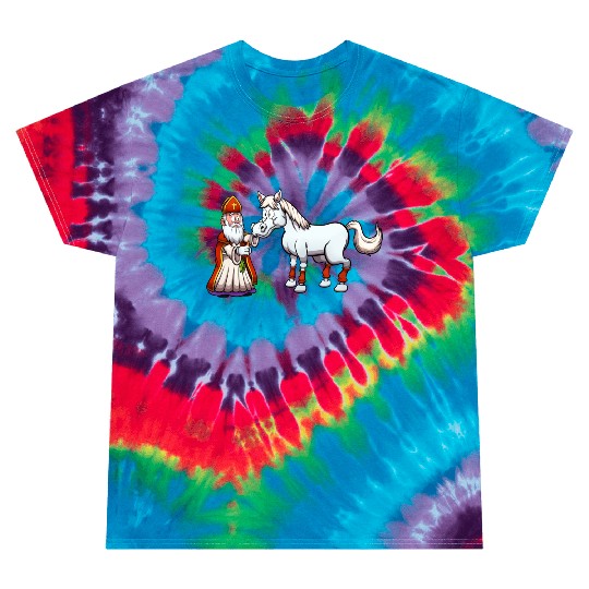 Saint Nicholas Feeding His Horse Tie Dye T Shirts