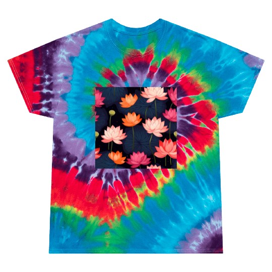 Serenity Blooms: Timeless Lotus Pattern Tie Dye T Shirts