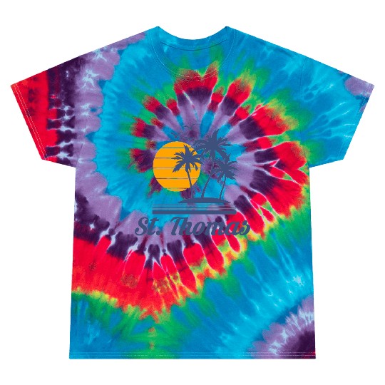 Saint St Thomas Caribbean Island Beach Tie Dye T Shirts