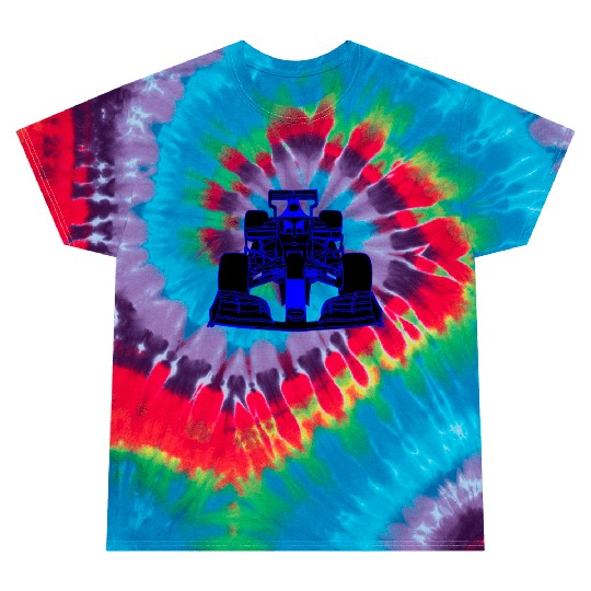 Race car blue Tie Dye T Shirts