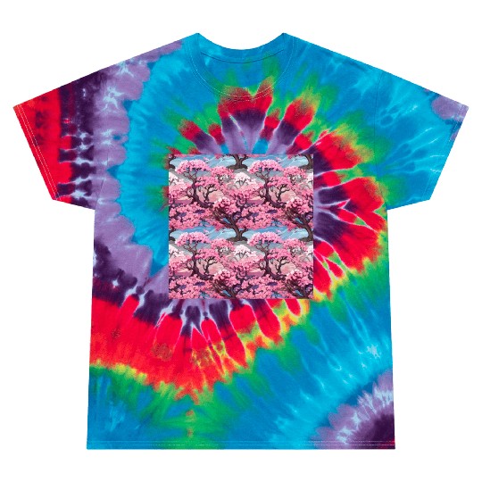 Anime Euphoria: Fantasy Cherry Blossom Dreamscape Tie Dye T Shirts