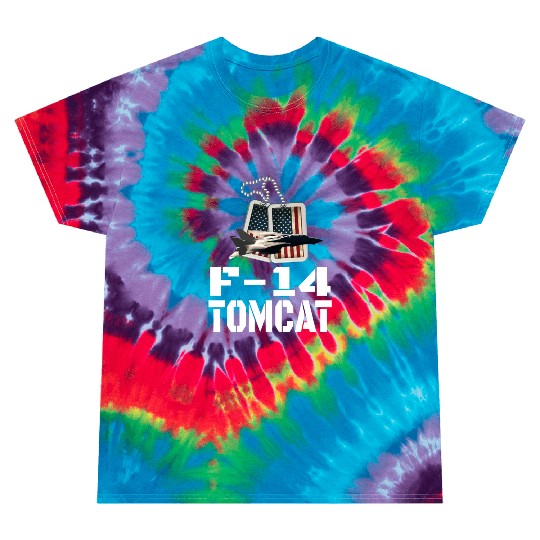 F 14 Tomcat US Flag Tie Dye T Shirts