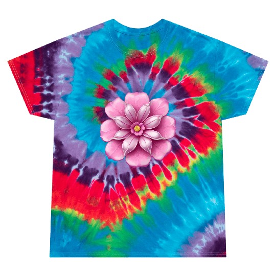 Pink cherry blossom flower Tie Dye T Shirts