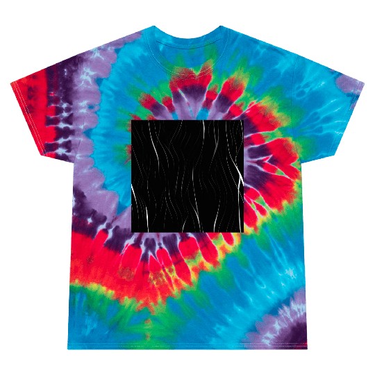 Monochrome Elegance: White Abstract Lines on Black Tie Dye T Shirts