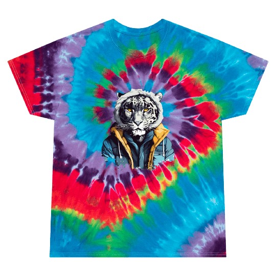 Street Style Snow Leopard | Leopard Lovers Tie Dye T Shirts