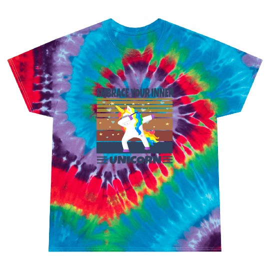 Vintage Unicorn : Embrace your inner unicorn Tie Dye T Shirts