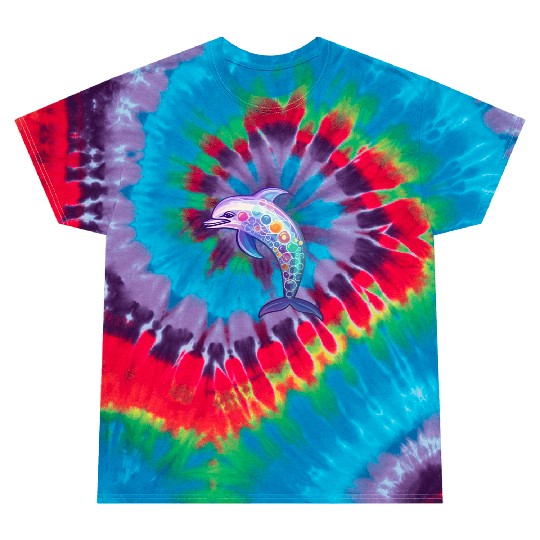 Kawaii Dolphin - Fantastical Ocean Dreams Tie Dye T Shirts